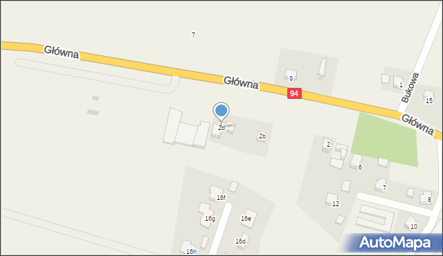 Kruszyn, Główna, 2d, mapa Kruszyn