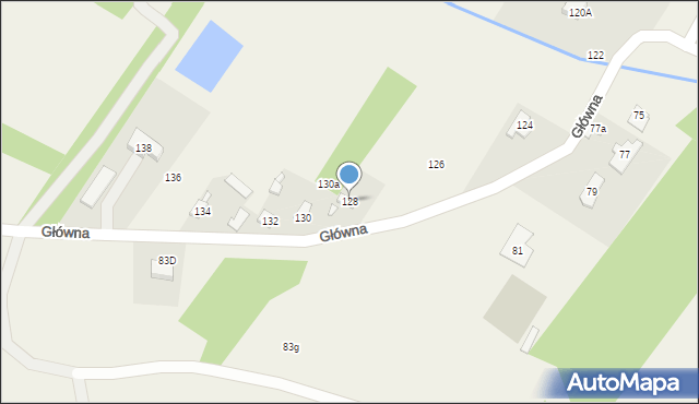 Krzaki Czaplinkowskie, Główna, 128, mapa Krzaki Czaplinkowskie