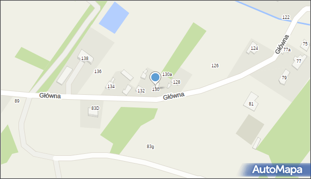 Krzaki Czaplinkowskie, Główna, 130, mapa Krzaki Czaplinkowskie
