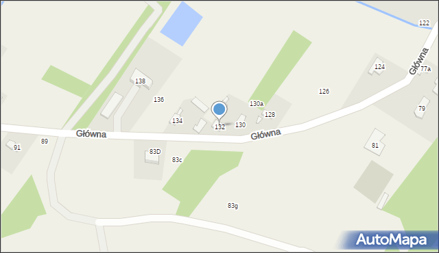 Krzaki Czaplinkowskie, Główna, 132, mapa Krzaki Czaplinkowskie