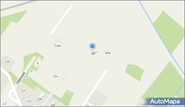Krzaki Czaplinkowskie, Główna, 190, mapa Krzaki Czaplinkowskie