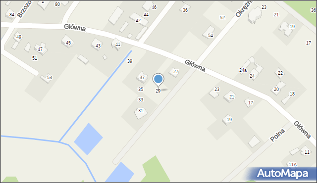 Krzaki Czaplinkowskie, Główna, 29, mapa Krzaki Czaplinkowskie