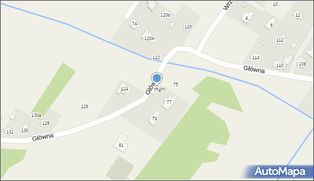 Krzaki Czaplinkowskie, Główna, 77a, mapa Krzaki Czaplinkowskie