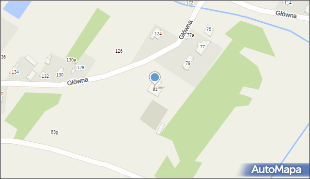 Krzaki Czaplinkowskie, Główna, 81, mapa Krzaki Czaplinkowskie