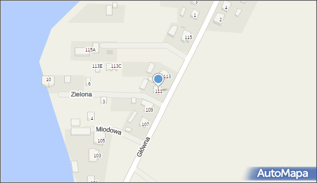 Krzycko Małe, Główna, 111, mapa Krzycko Małe