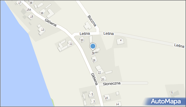 Krzycko Małe, Główna, 28, mapa Krzycko Małe