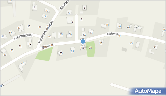 Krzyków, Główna, 51, mapa Krzyków