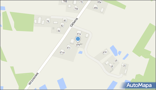 Krzymów, Główna, 67b, mapa Krzymów