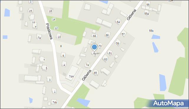 Krzymów, Główna, 72, mapa Krzymów