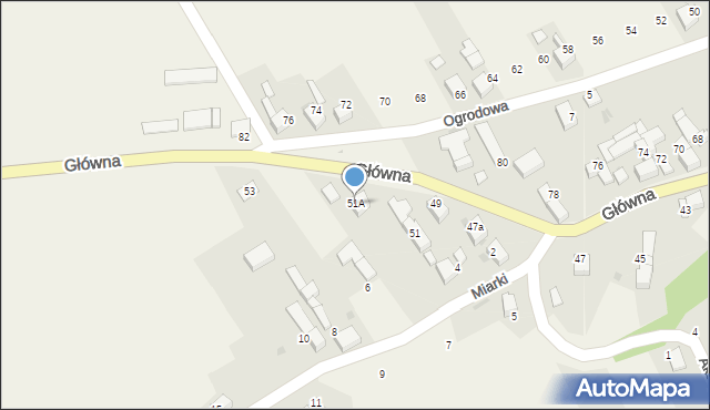 Krzyżanowice, Główna, 51A, mapa Krzyżanowice