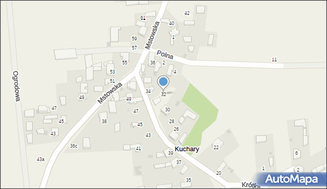 Kuchary, Główna, 32, mapa Kuchary