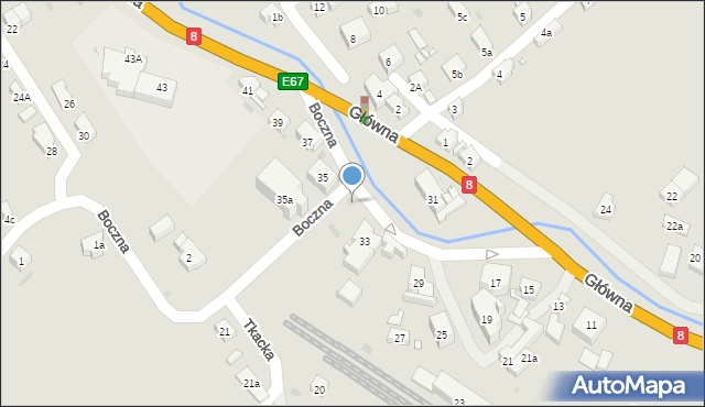 Kudowa-Zdrój, Główna, 33b, mapa Kudowa-Zdrój