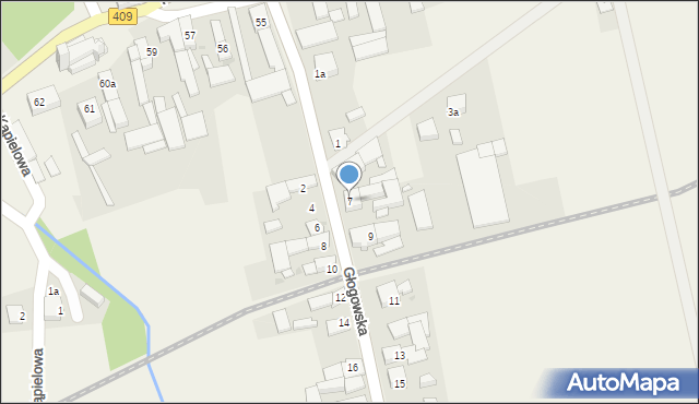 Kujawy, Głogowska, 7, mapa Kujawy