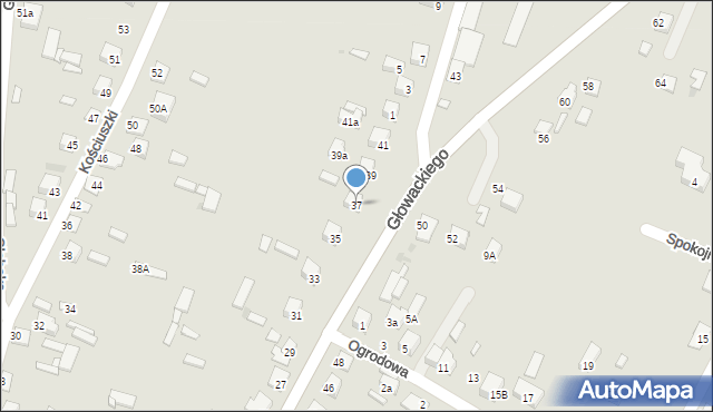 Kurów, Głowackiego Bartosza, 37, mapa Kurów