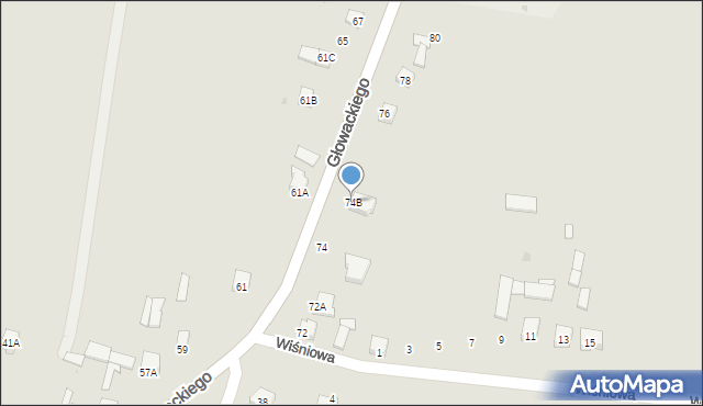 Kurów, Głowackiego Bartosza, 74B, mapa Kurów