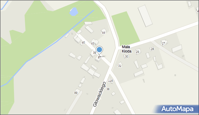Kurów, Głowackiego Bartosza, 87, mapa Kurów