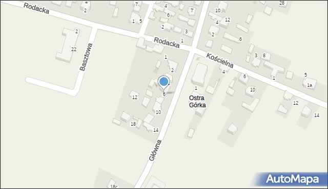 Kwaśniów Dolny, Główna, 6, mapa Kwaśniów Dolny