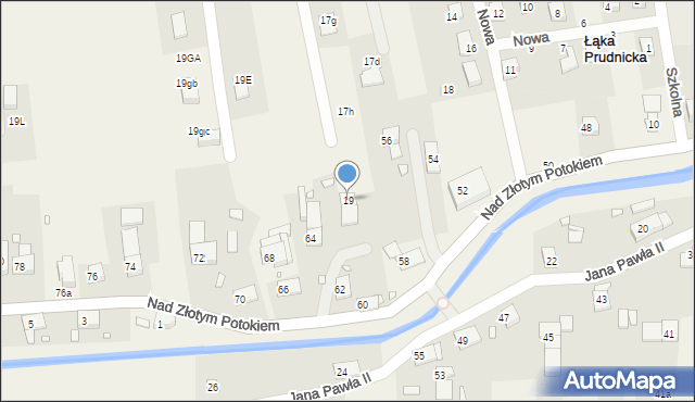 Łąka Prudnicka, Głuchołaska, 19, mapa Łąka Prudnicka