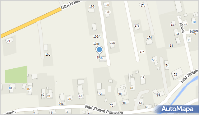 Łąka Prudnicka, Głuchołaska, 19gc, mapa Łąka Prudnicka