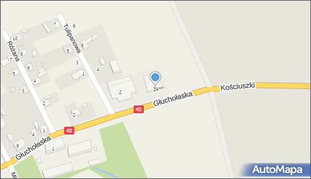 Łąka Prudnicka, Głuchołaska, 2A, mapa Łąka Prudnicka