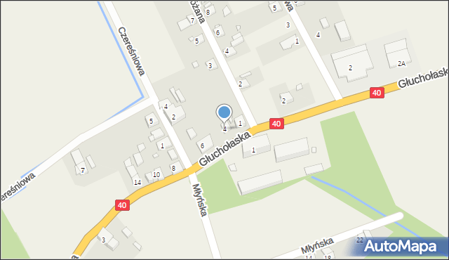 Łąka Prudnicka, Głuchołaska, 4, mapa Łąka Prudnicka