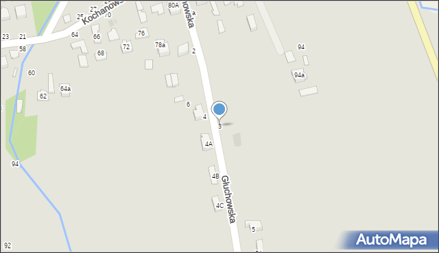 Łańcut, Głuchowska, 3, mapa Łańcut