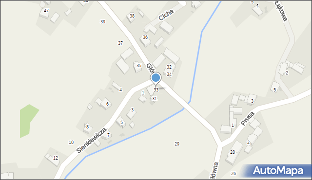 Landzmierz, Główna, 33, mapa Landzmierz