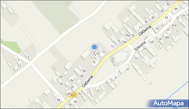 Łany, Główna, 71, mapa Łany