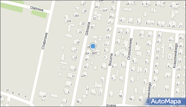 Łapy, Gliniana, 18B, mapa Łapy