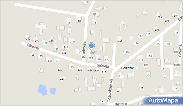 Łapy, Główna, 130, mapa Łapy