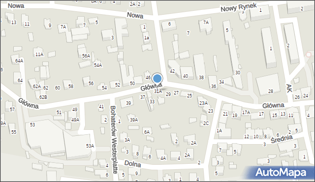 Łapy, Główna, 31A, mapa Łapy