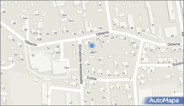 Łapy, Główna, 39A, mapa Łapy