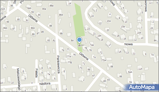 Łapy, Główna, 80, mapa Łapy