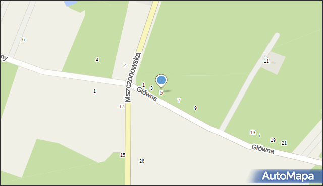 Lasek, Główna, 5, mapa Lasek