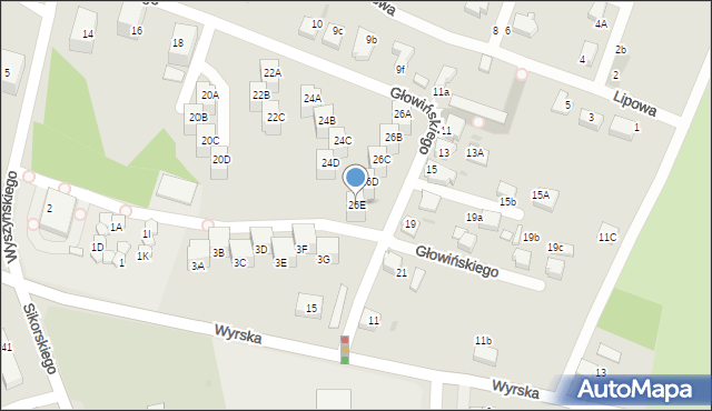 Łaziska Górne, Głowińskiego Jana, ks., 26E, mapa Łaziska Górne