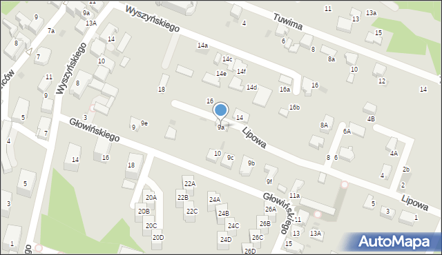 Łaziska Górne, Głowińskiego Jana, ks., 9a, mapa Łaziska Górne