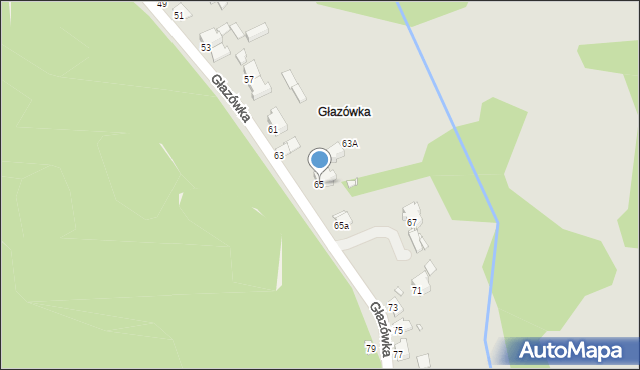 Łazy, Głazówka, 65, mapa Łazy