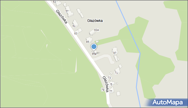 Łazy, Głazówka, 65a, mapa Łazy