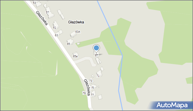 Łazy, Głazówka, 67, mapa Łazy