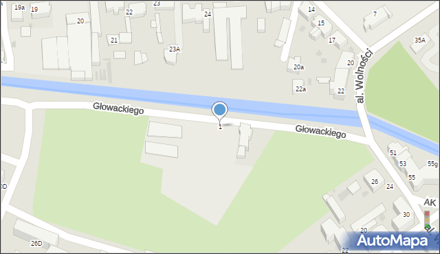 Lębork, Głowackiego Bartosza, 1, mapa Lębork