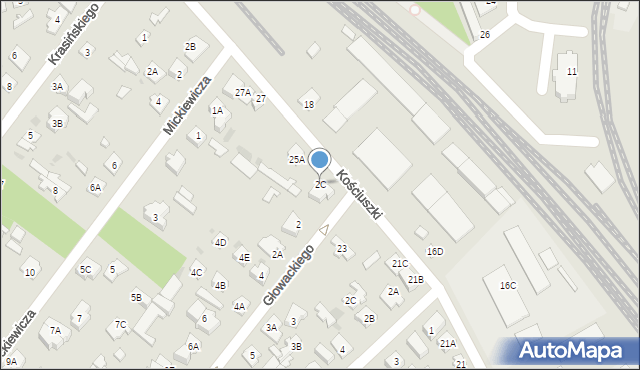 Legionowo, Głowackiego Aleksandra, 2C, mapa Legionowo