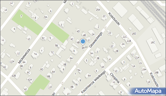 Legionowo, Głowackiego Aleksandra, 4A, mapa Legionowo