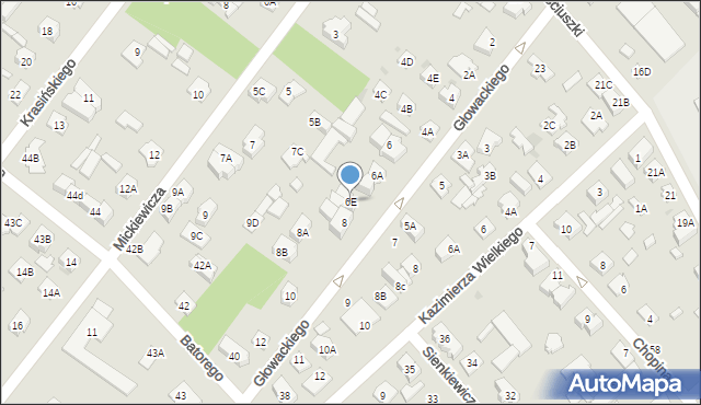 Legionowo, Głowackiego Aleksandra, 6E, mapa Legionowo