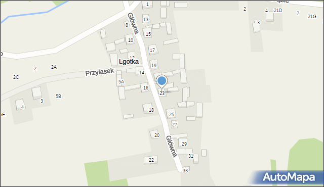 Lgotka, Główna, 23, mapa Lgotka