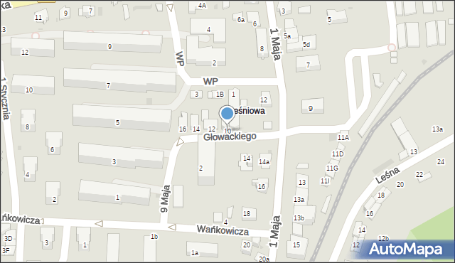 Libiąż, Głowackiego Bartosza, 10, mapa Libiąż