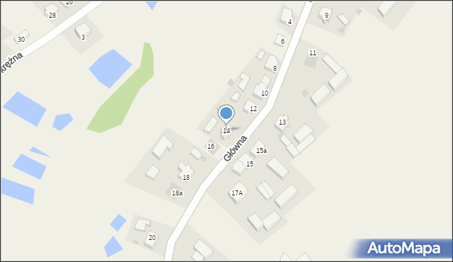 Lichnowy, Główna, 14, mapa Lichnowy