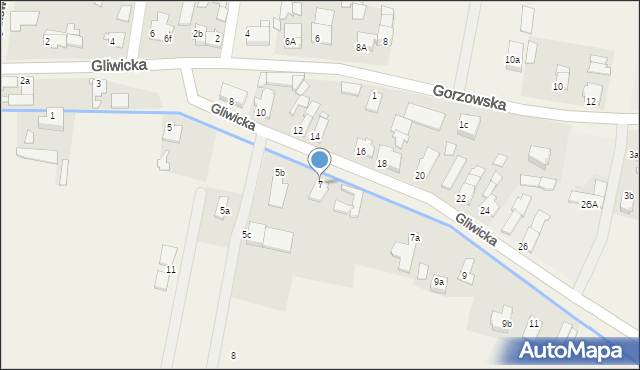 Ligota Górna, Gliwicka, 7, mapa Ligota Górna