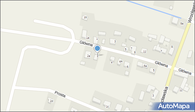 Ligota Piękna, Główna, 2, mapa Ligota Piękna