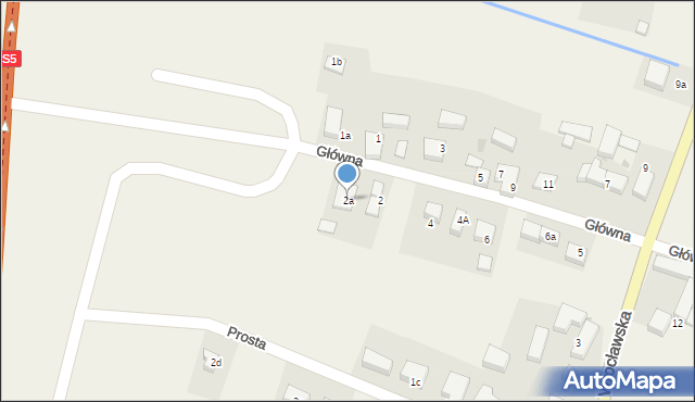 Ligota Piękna, Główna, 2a, mapa Ligota Piękna