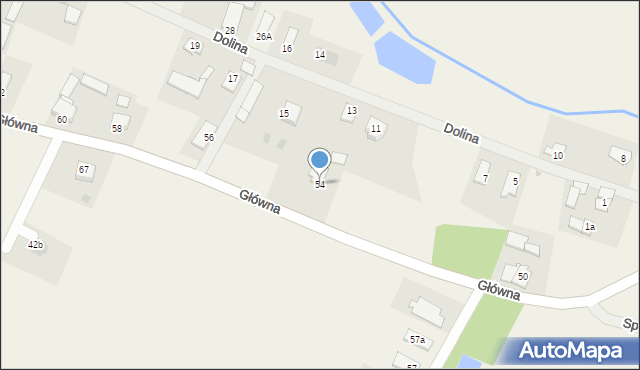 Ligotka, Główna, 54, mapa Ligotka